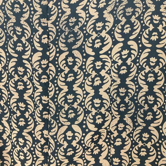 NANETTE LEPORE Blouse 10 Brown Silk Floral Crochet Pom Pom Long-Flare-Slv Lined - Picture 9 of 13